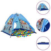 Dječji šator za igru s 250 loptica plavi 120 x 120 x 90 cm Plava