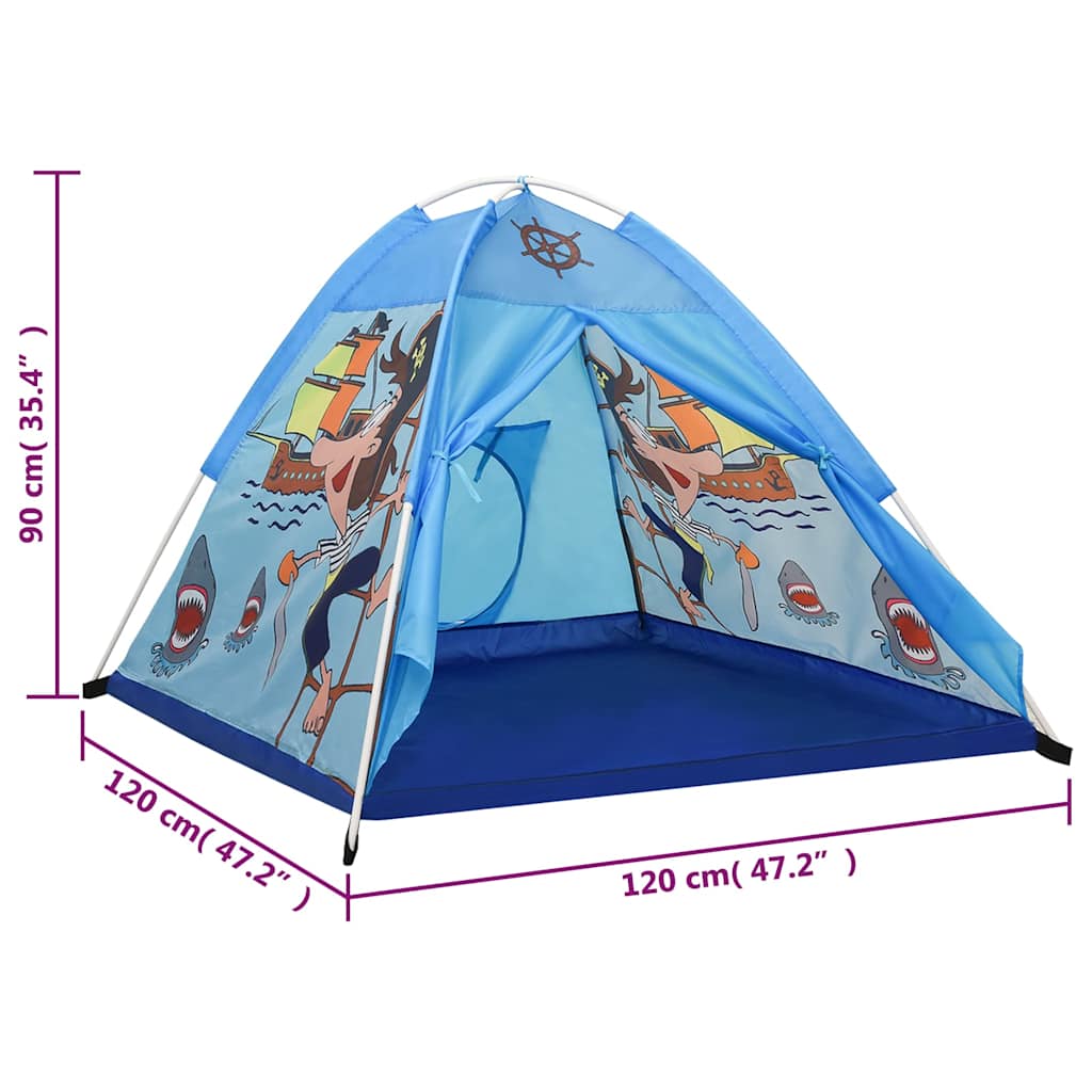 Dječji šator za igru s 250 loptica plavi 120 x 120 x 90 cm Plava