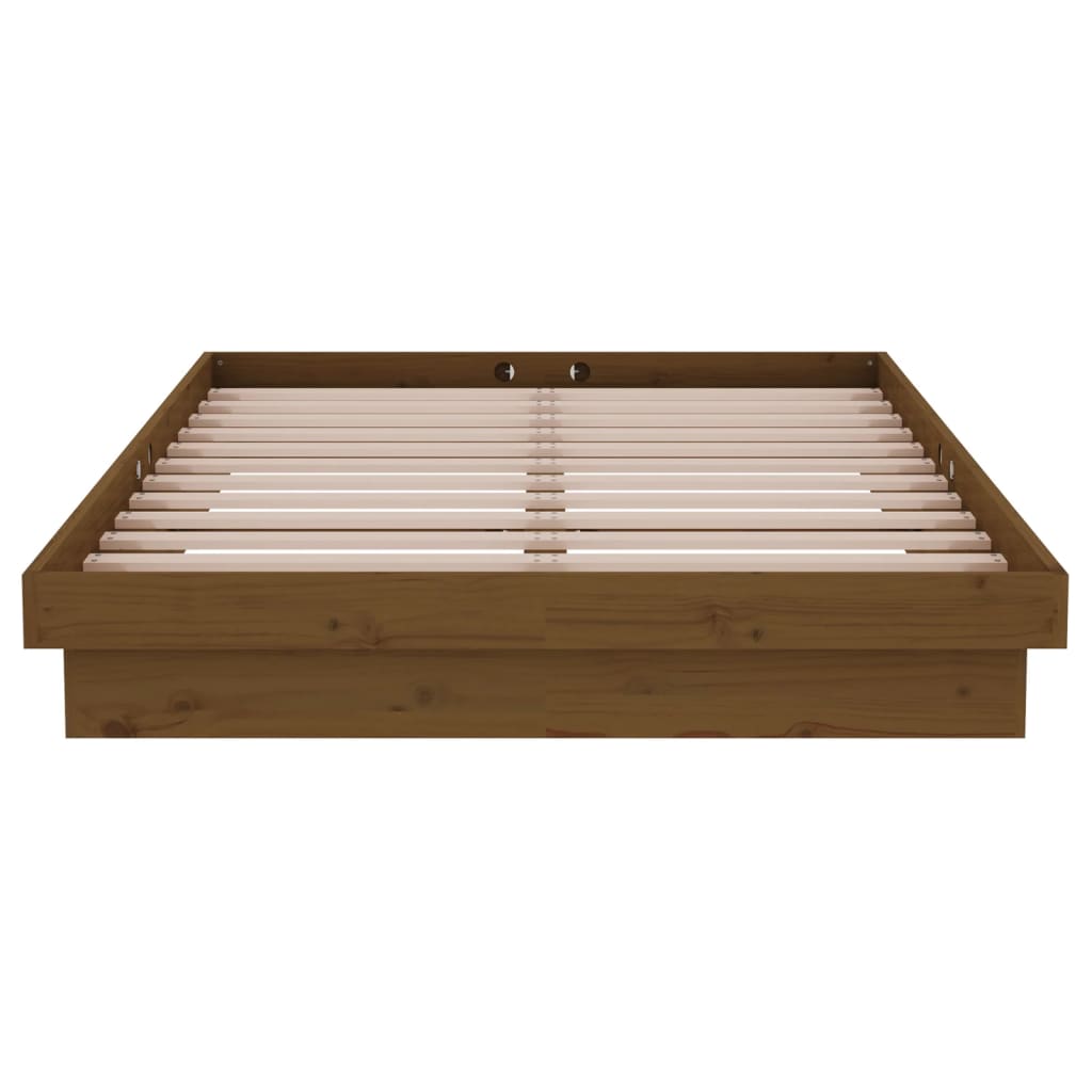 Okvir za krevet boja meda drveni 120 x 190 cm mali bračni