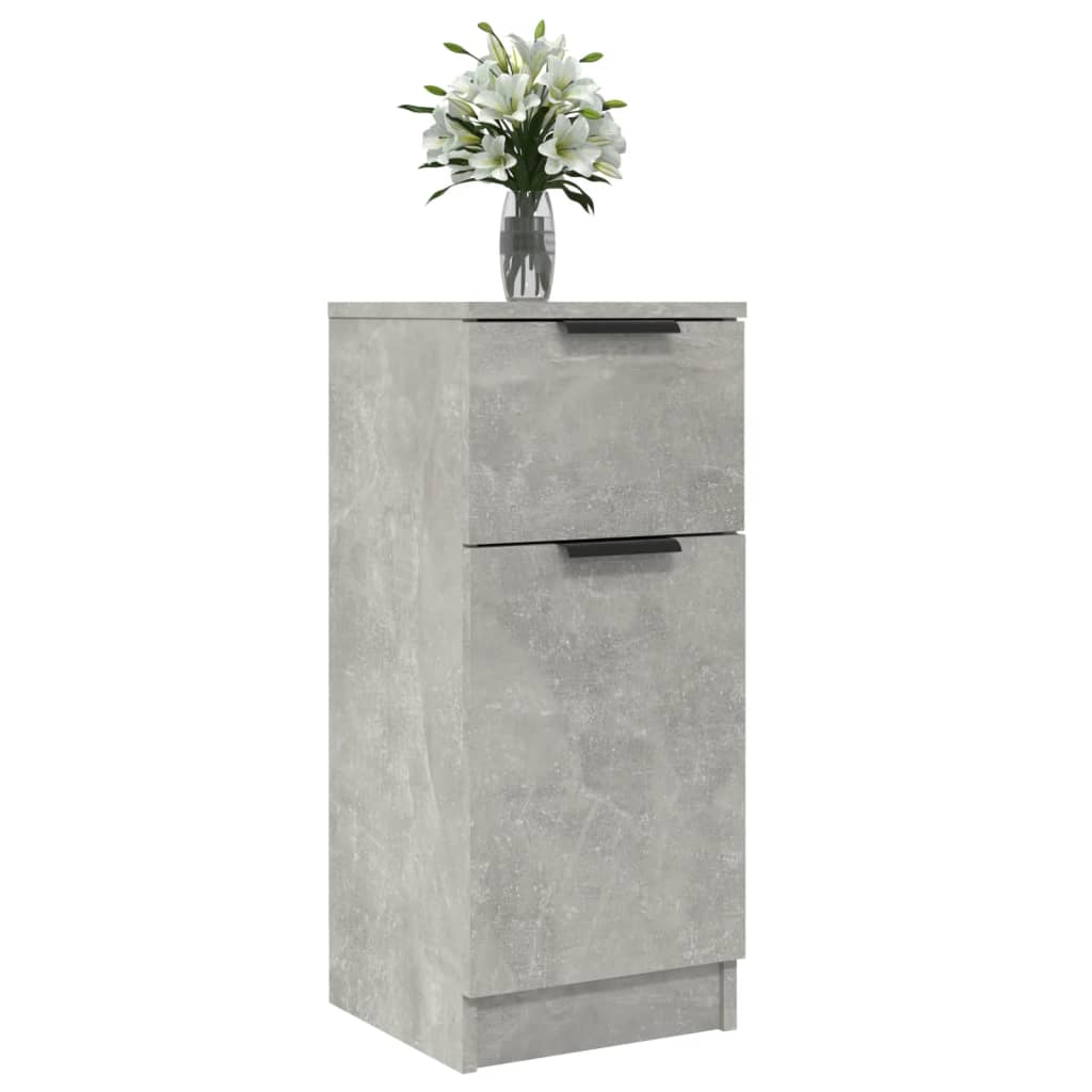 Komoda siva boja betona 30 x 30 x 70 cm od konstruiranog drva
