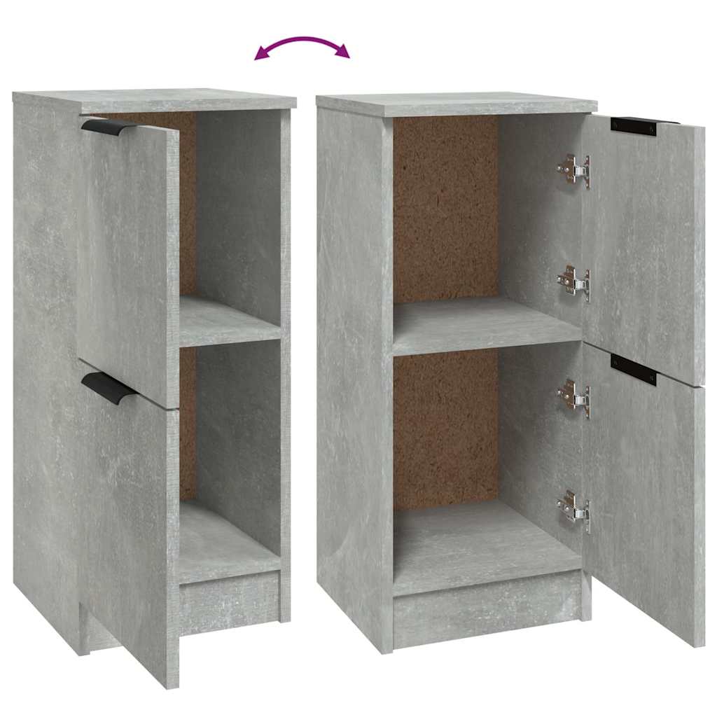 Komode 2 kom siva boja betona 30 x 30 x 70 cm konstruirano drvo