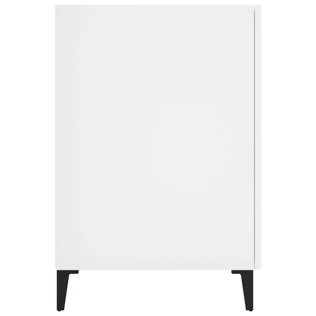 Radni stol visoki sjaj bijeli 140x50x75 cm konstruirano drvo