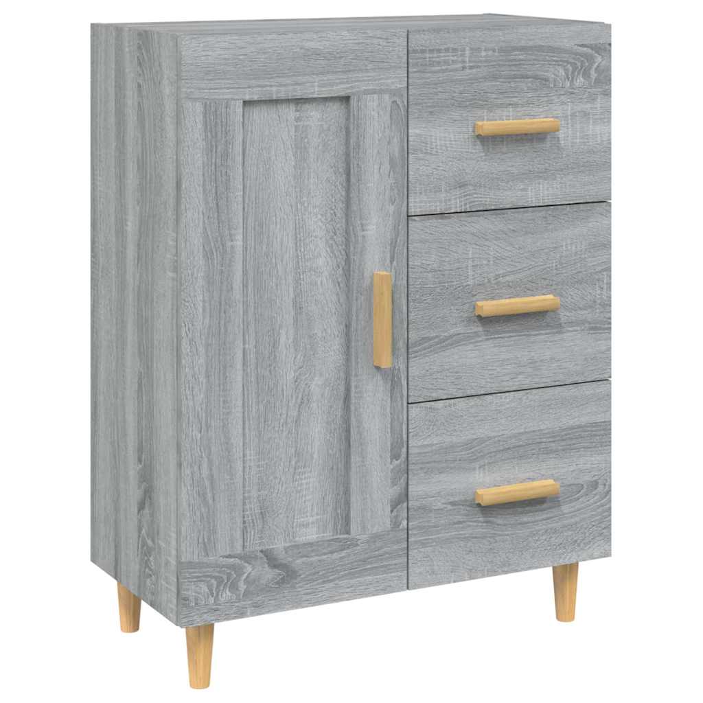 Komoda boja hrasta sonome 69,5 x 34 x 90 cm konstruirano drvo Siva