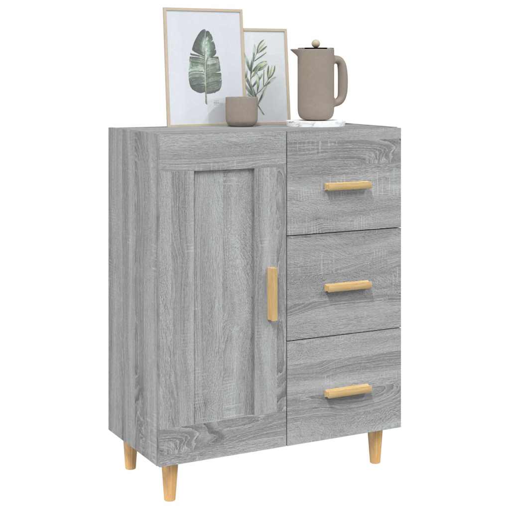 Komoda boja hrasta sonome 69,5 x 34 x 90 cm konstruirano drvo Siva