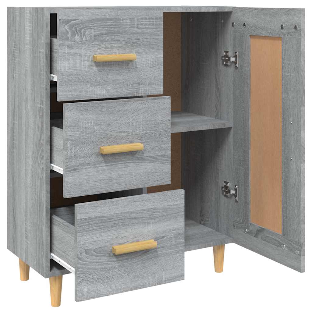 Komoda boja hrasta sonome 69,5 x 34 x 90 cm konstruirano drvo Siva