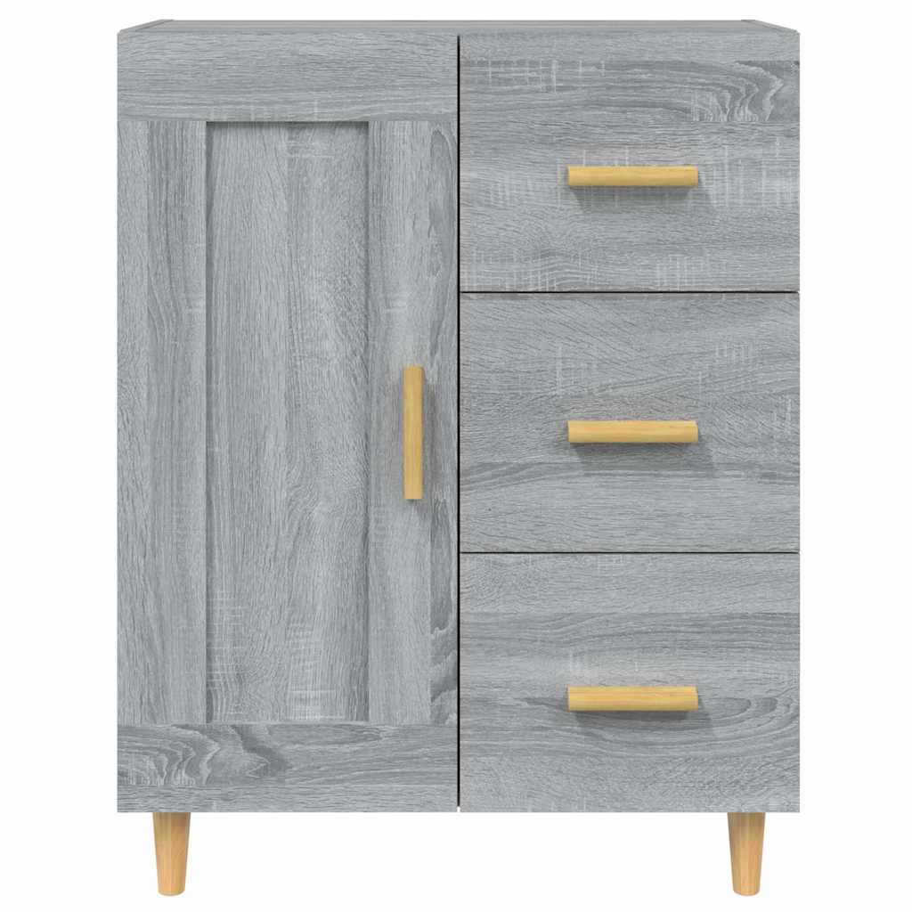 Komoda boja hrasta sonome 69,5 x 34 x 90 cm konstruirano drvo Siva