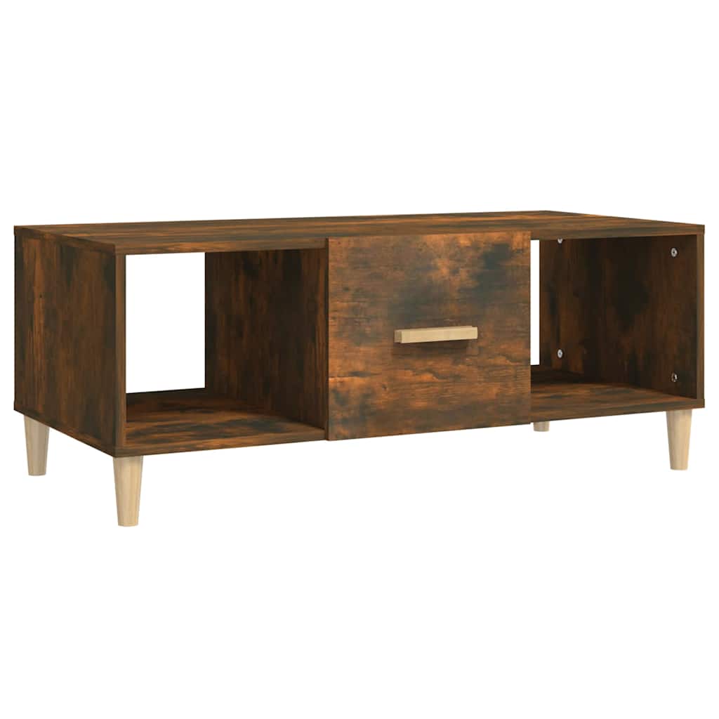 Stolić za kavu boja hrasta 102 x 50 x 40 cm konstruirano drvo Smeđa