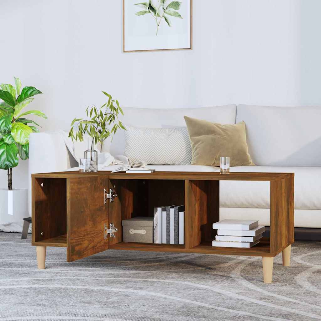 Stolić za kavu boja hrasta 102 x 50 x 40 cm konstruirano drvo Smeđa