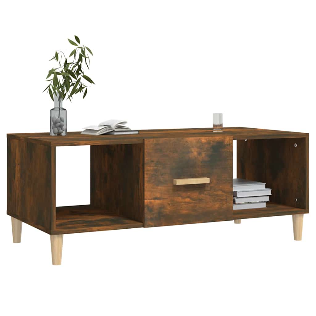 Stolić za kavu boja hrasta 102 x 50 x 40 cm konstruirano drvo Smeđa