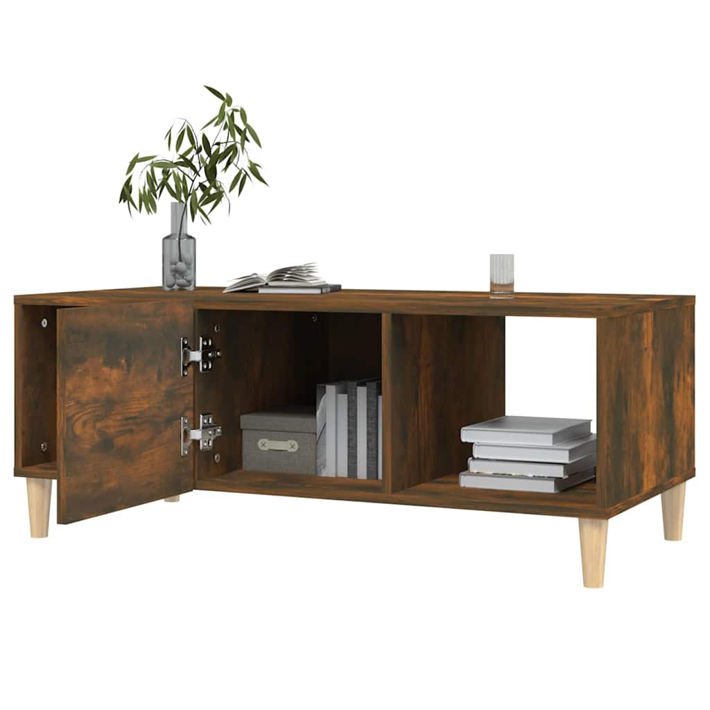 Stolić za kavu boja hrasta 102 x 50 x 40 cm konstruirano drvo Smeđa