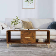 Stolić za kavu boja hrasta 102 x 50 x 40 cm konstruirano drvo Smeđa