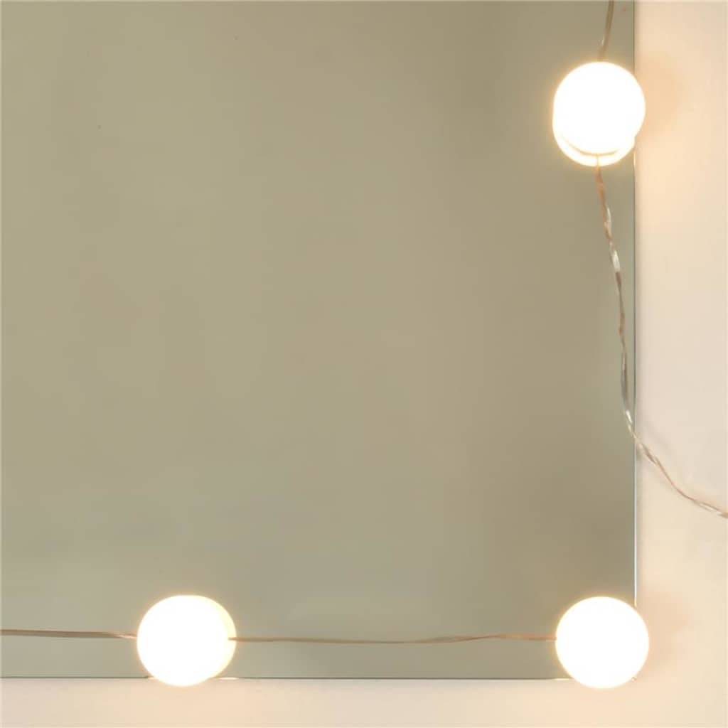 Set toaletnog stolića siva boja hrasta LED konstruirano drvo 86.5 x 35 x 136 cm
