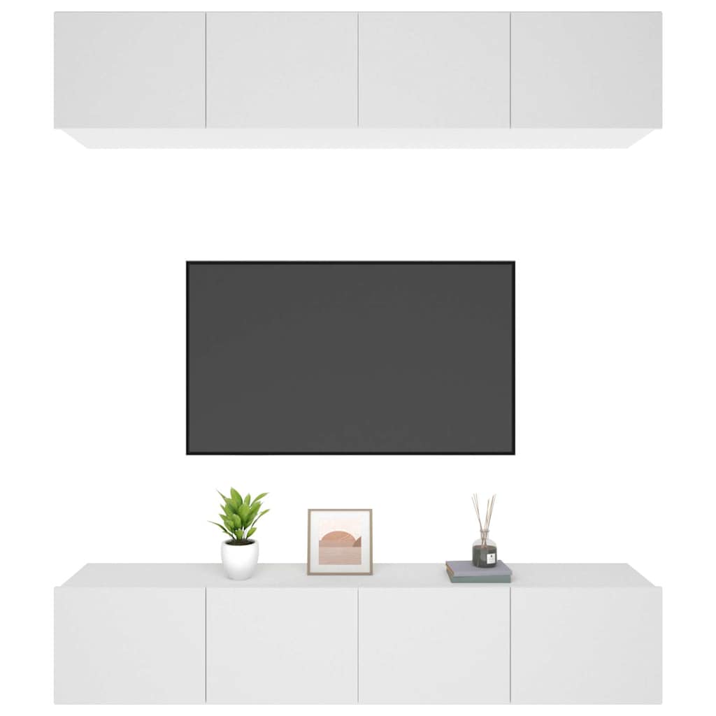 TV ormarići 4 kom bijeli 80 x 30 x 30 cm od konstruiranog drva Bijela