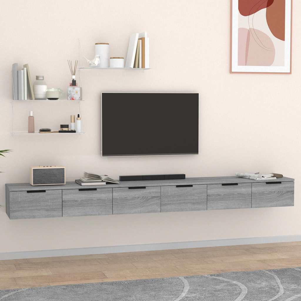 Zidni ormarići 2 kom boja hrasta 102x30x20 cm konstruirano drvo Smeđa