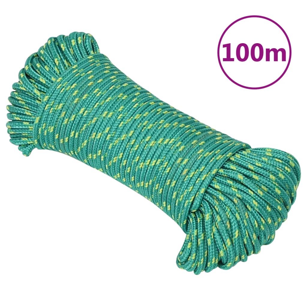 Brodski konop zeleni 5 mm 100 m od polipropilena