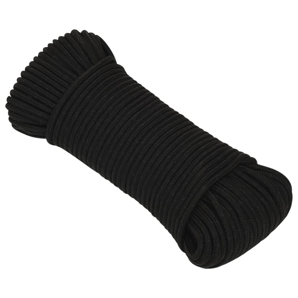 Radno uže crno 5 mm 25 m poliestersko