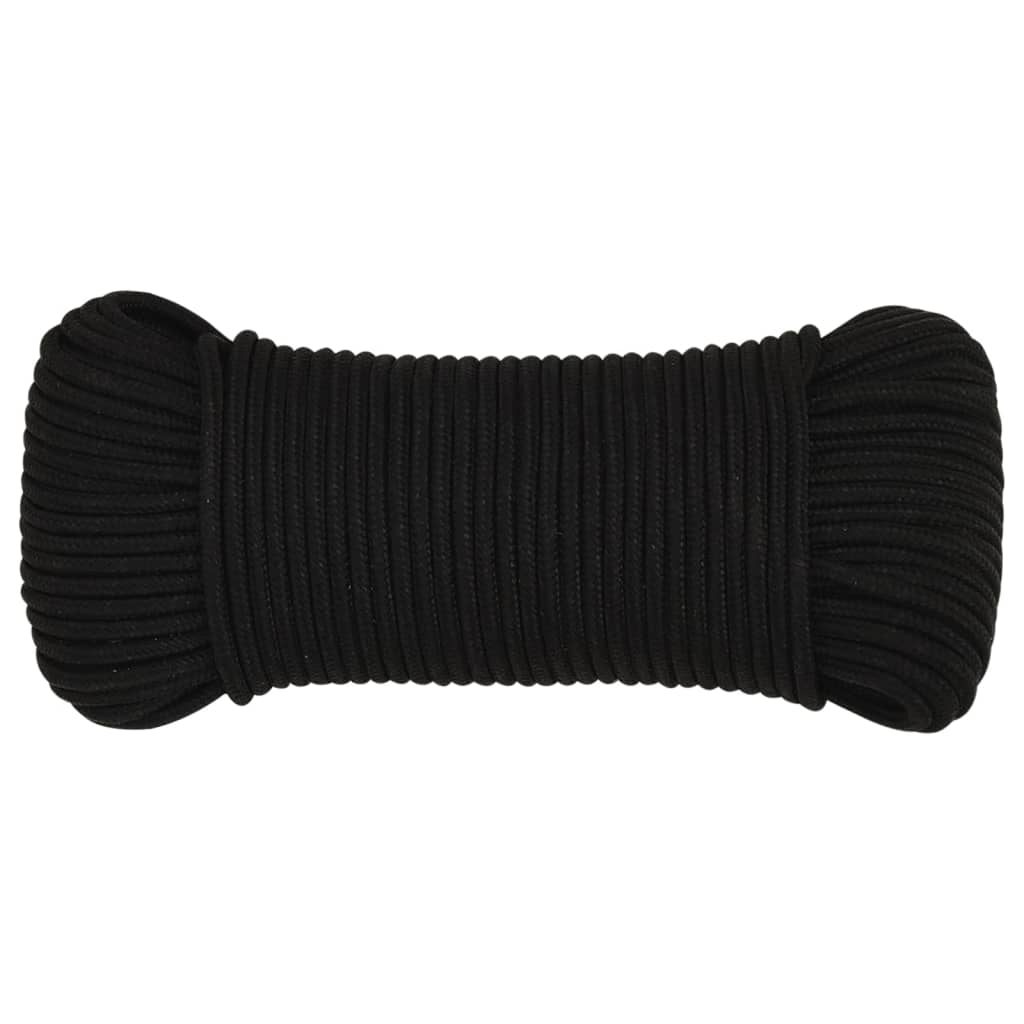 Radno uže crno 5 mm 25 m poliestersko