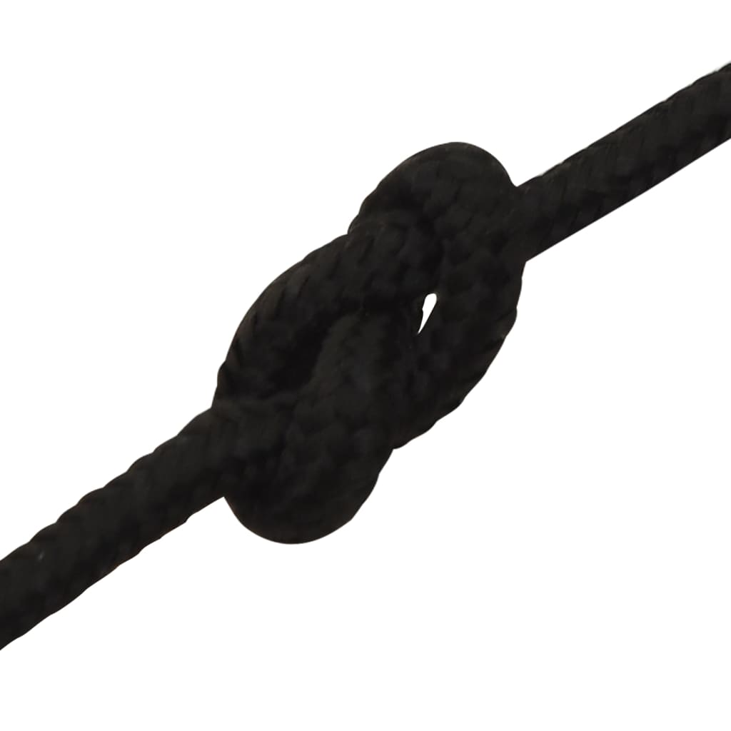 Radno uže crno 5 mm 25 m poliestersko