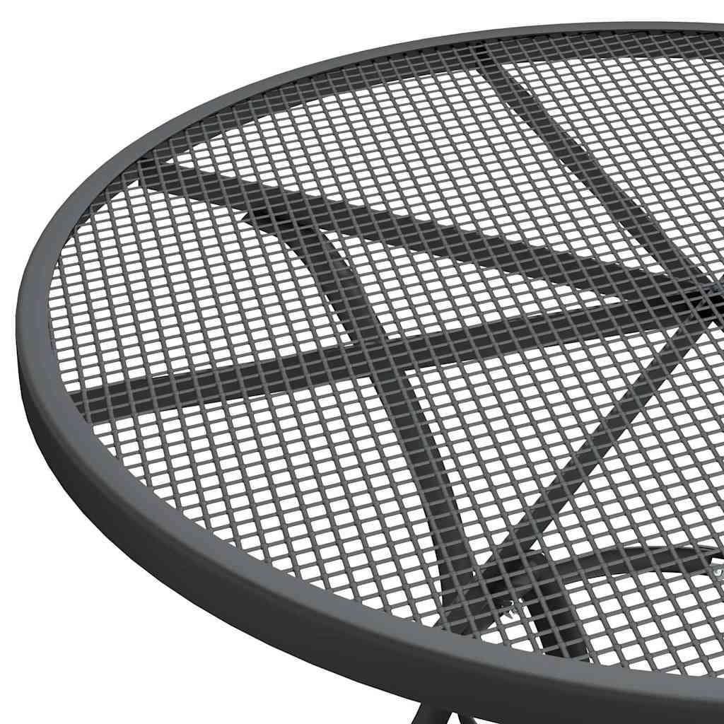 5-dijelni vrtni blagovaonski set ekspandirani metal antracit Antracitno siva Ø 80 cm table