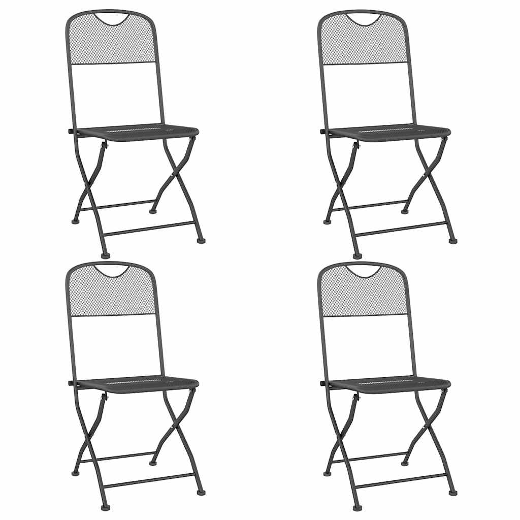 5-dijelni vrtni blagovaonski set ekspandirani metal antracit Antracitno siva Ø 80 cm table