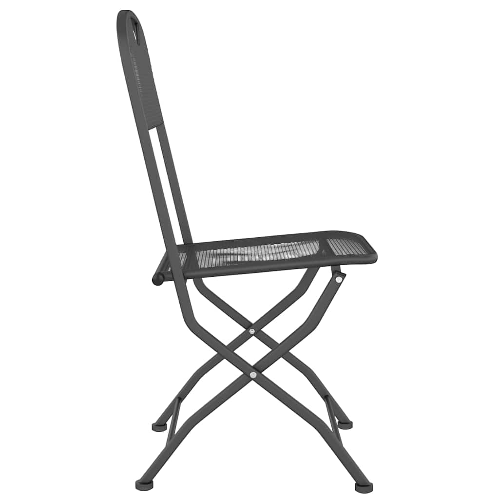 5-dijelni vrtni blagovaonski set ekspandirani metal antracit Antracitno siva Ø 80 cm table