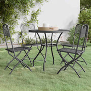 5-dijelni vrtni blagovaonski set ekspandirani metal antracit Antracitno siva Ø 80 cm table