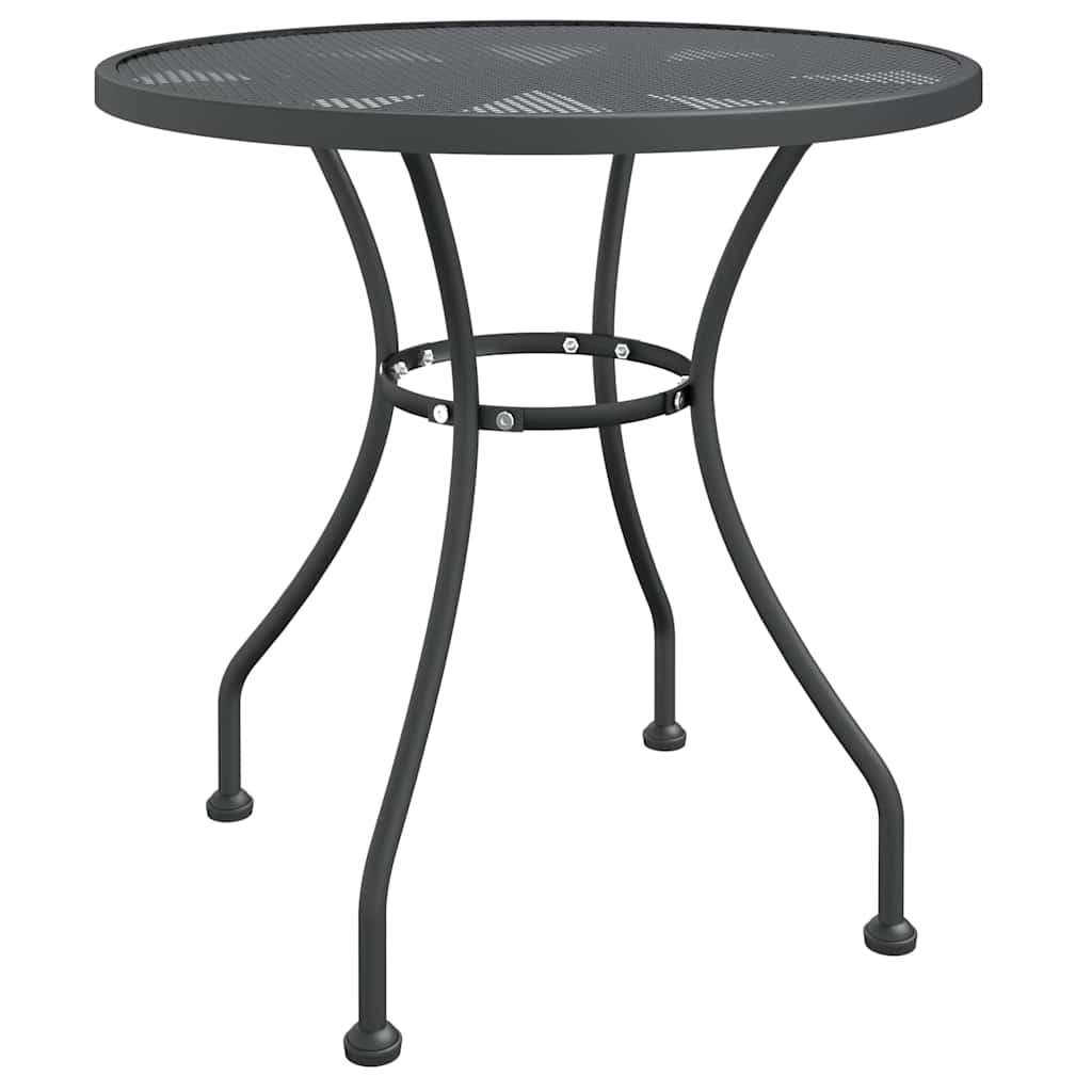 3-dijelni vrtni blagovaonski set ekspandirani metal antracit Antracitno siva Ø 80 cm table