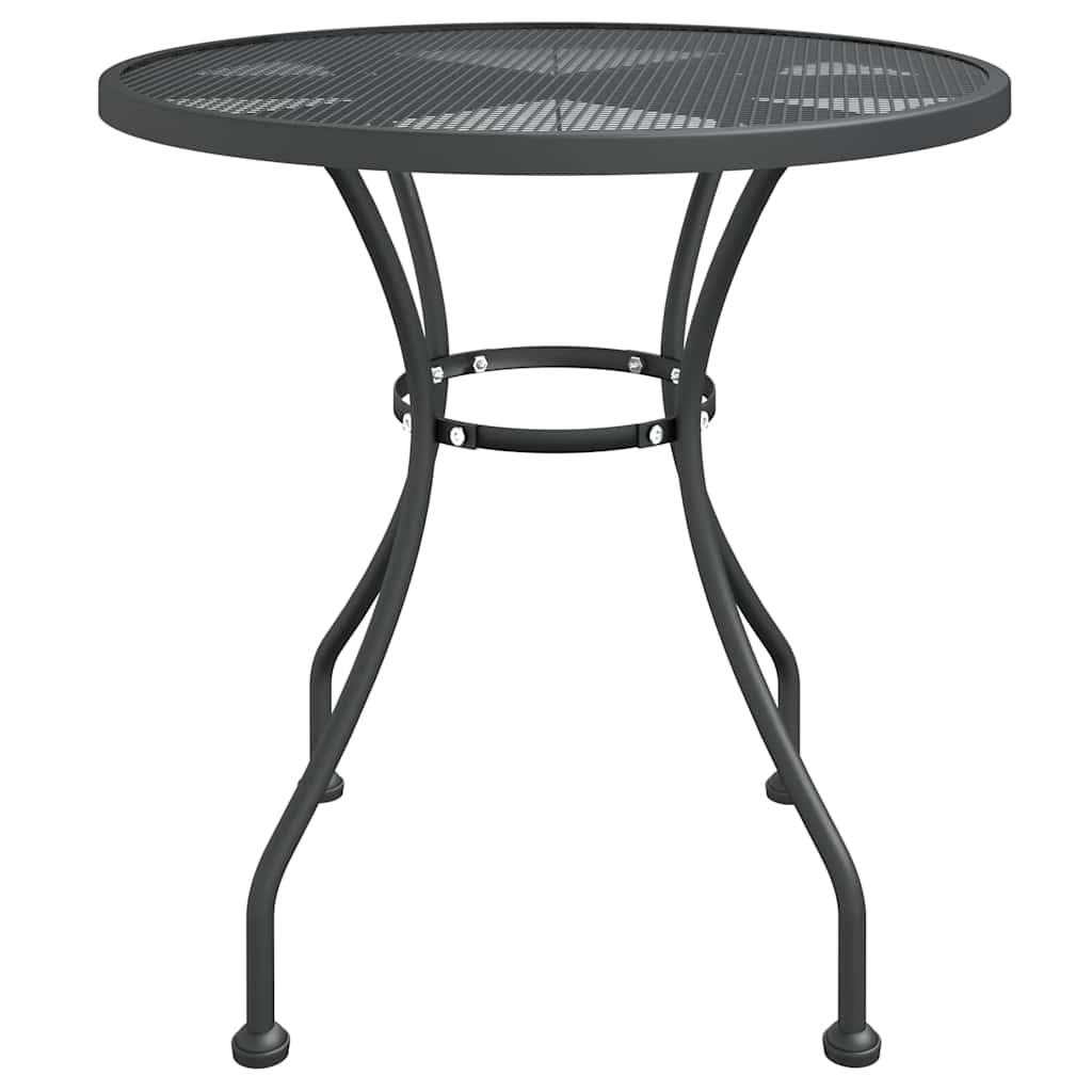 3-dijelni vrtni blagovaonski set ekspandirani metal antracit Antracitno siva Ø 80 cm table
