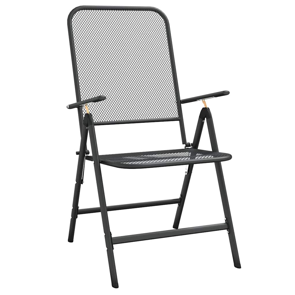 3-dijelni vrtni blagovaonski set ekspandirani metal antracit Antracitno siva Ø 80 cm table