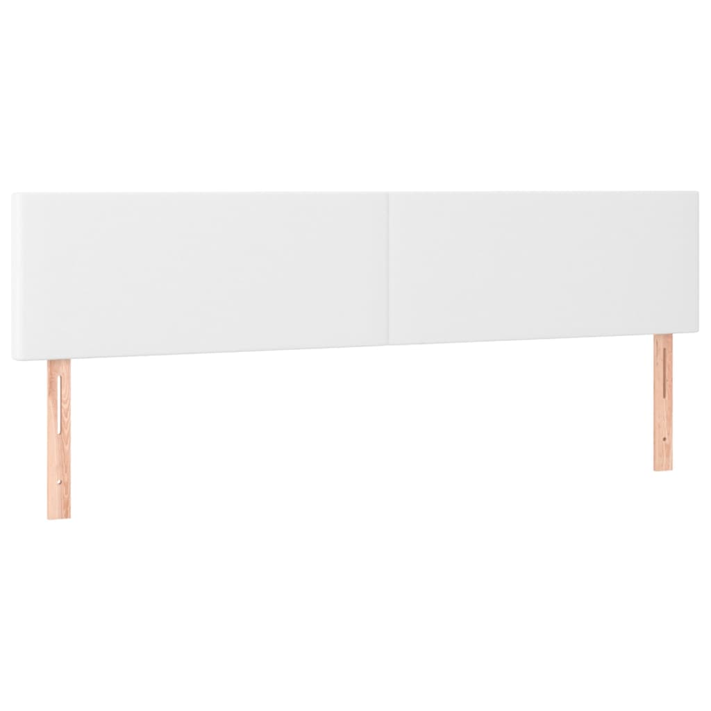 Uzglavlja bijela 160x5x78/88 cm od umjetne kože