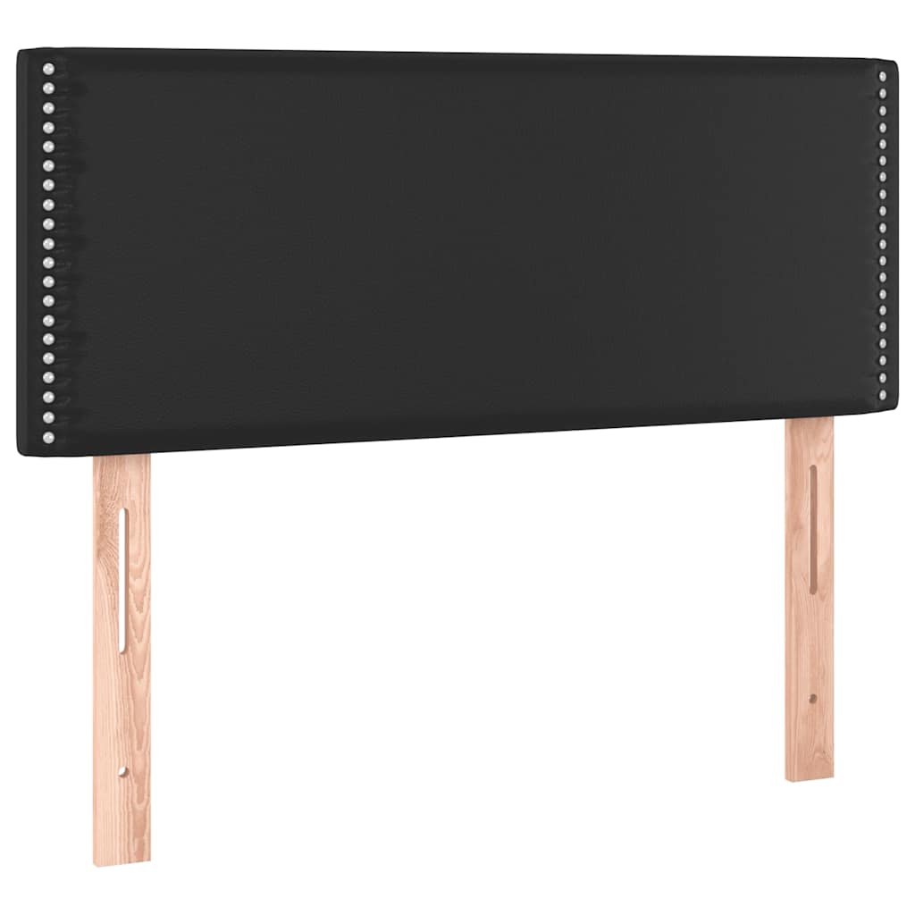 Uzglavlje crno 80 x 5 x 78/88 cm od umejtne kože
