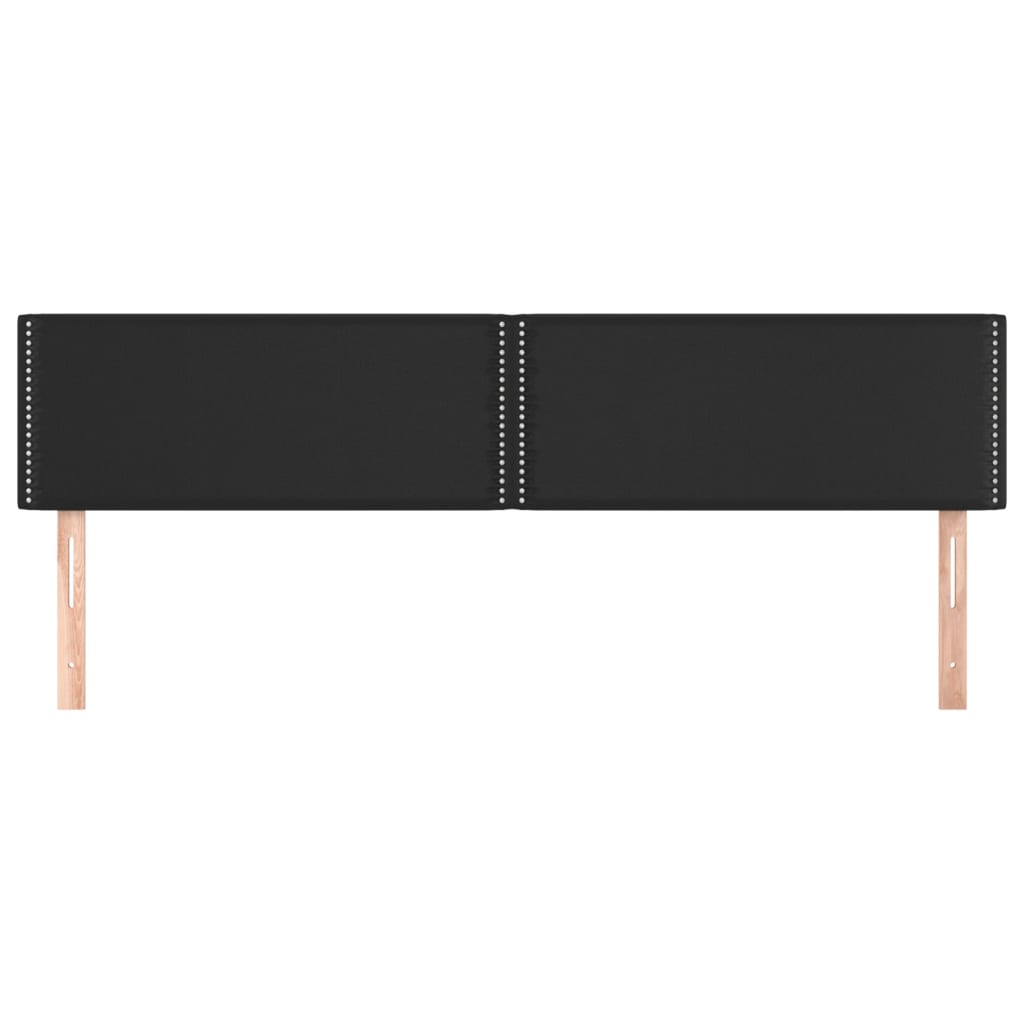 Uzglavlja crna 200x5x78/88 cm od umjetne kože