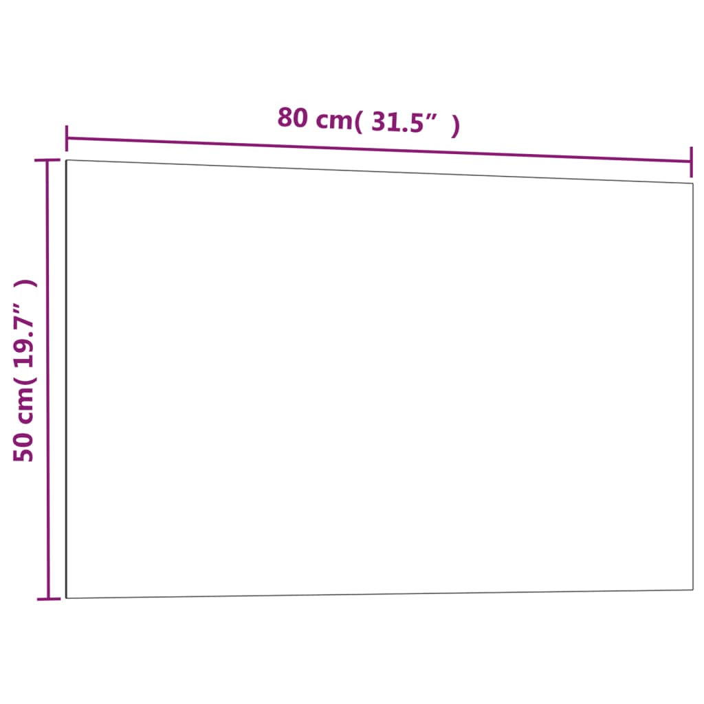 Zidna magnetna ploča crna 80x50 cm od kaljenog stakla