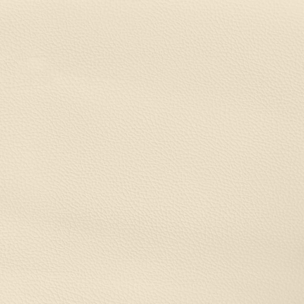 Madrac s džepičastim oprugama srednje tvrdoće krem 90x200x20 cm od umjetne kože