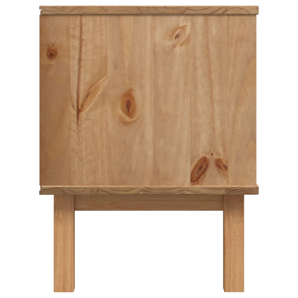 TV ormarić OTTA smeđe-sivi 113,5x43x57 cm od masivne borovine