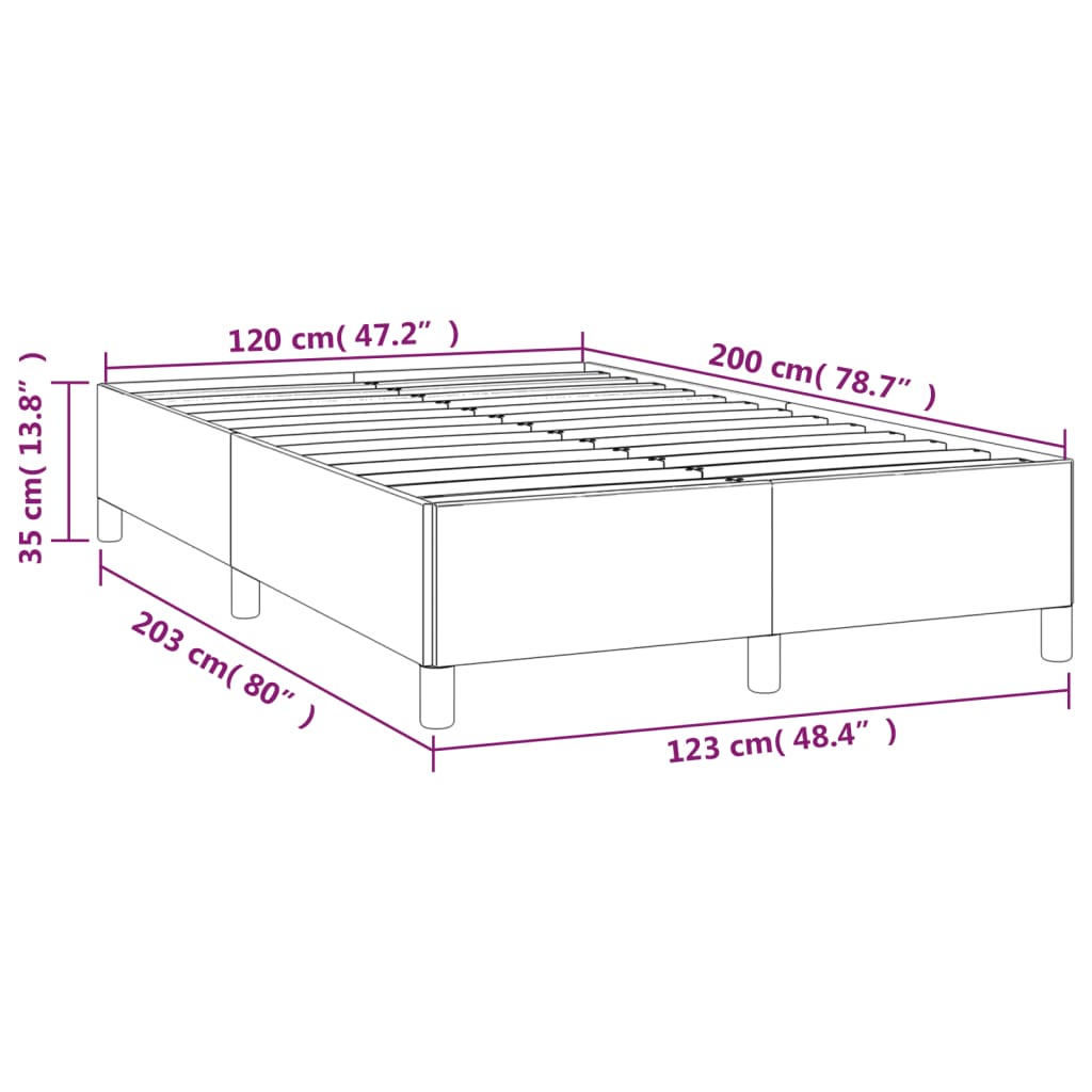 Okvir za krevet crni 120 x 200 cm od umjetne kože