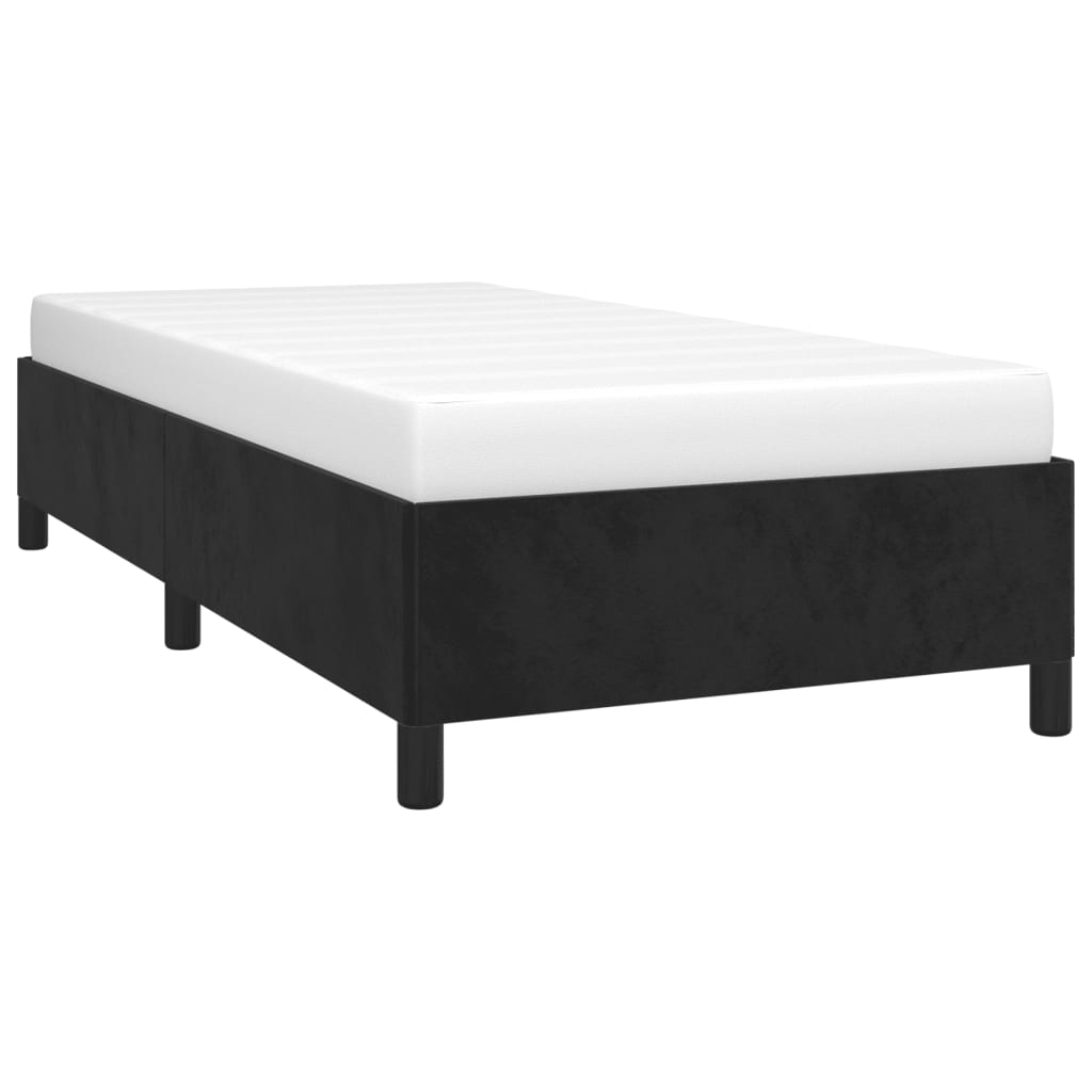 Okvir za krevet crni 90x200 cm baršunasti