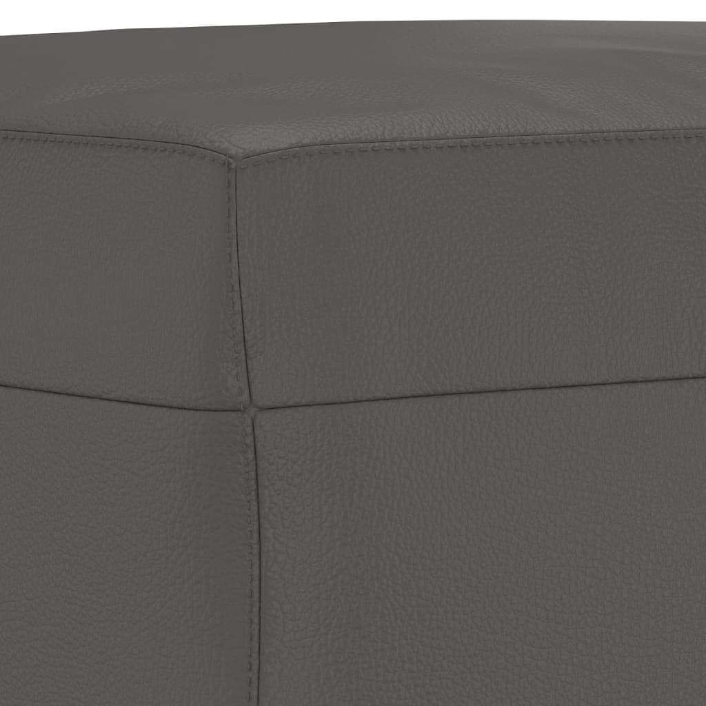 Klupa siva 100 x 35 x 41 cm od umjetne kože