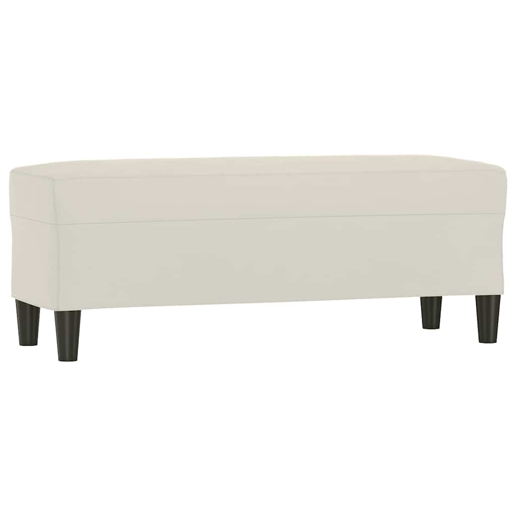 Klupa krem 100 x 35 x 41 cm baršunasta