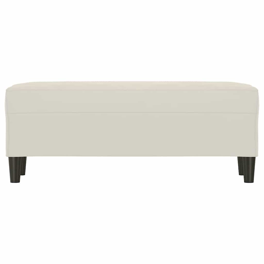 Klupa krem 100 x 35 x 41 cm baršunasta