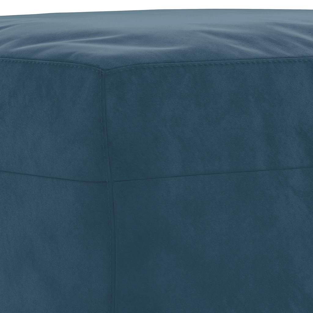 Klupa plavi 100 x 35 x 41 cm baršunasta