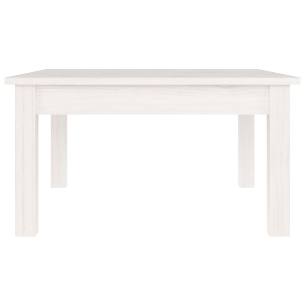Stolić za kavu bijeli 55x55x30 cm od masivne borovine