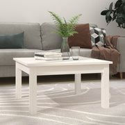 Stolić za kavu bijeli 55x55x30 cm od masivne borovine