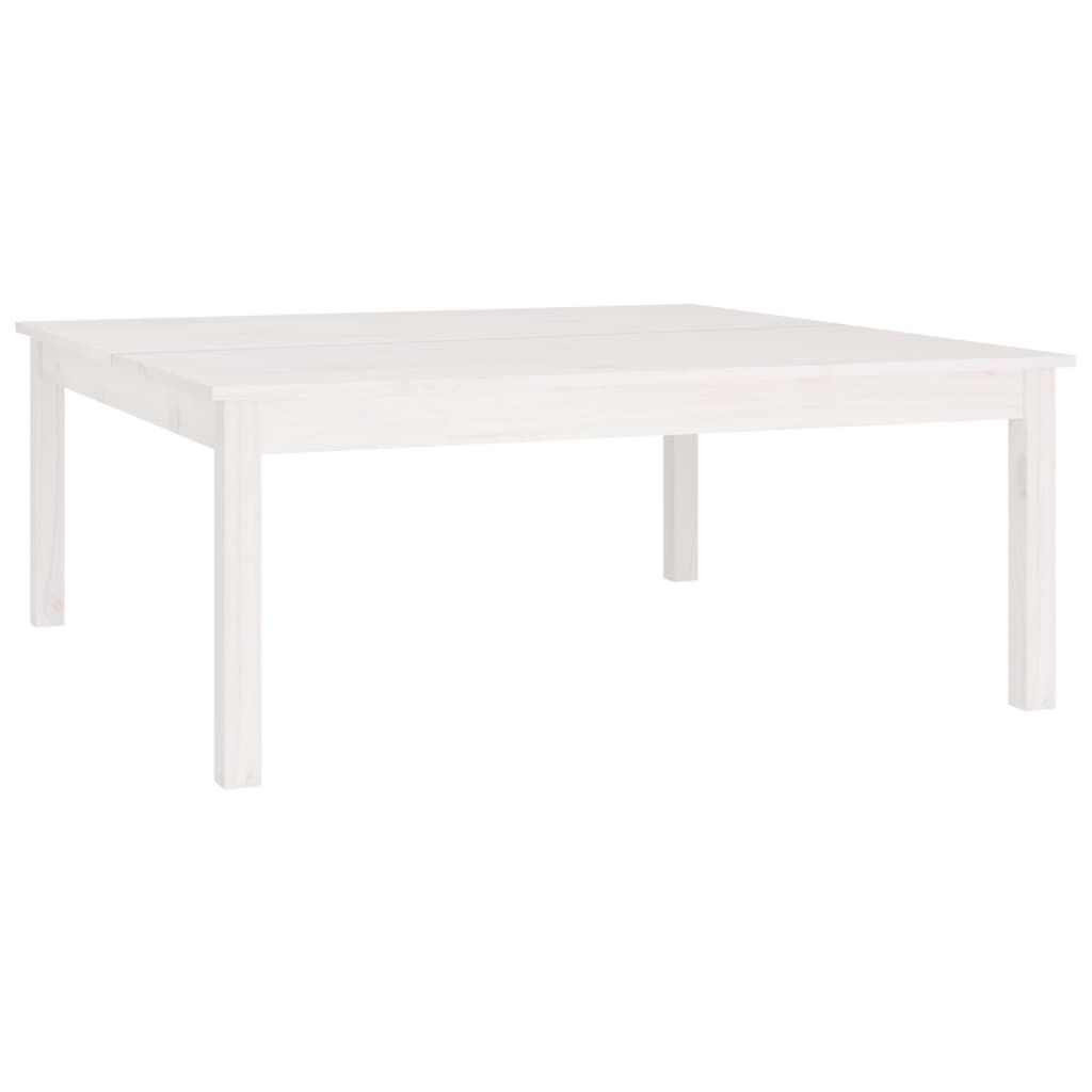 Stolić za kavu bijeli 100x100x40 cm od masivne borovine