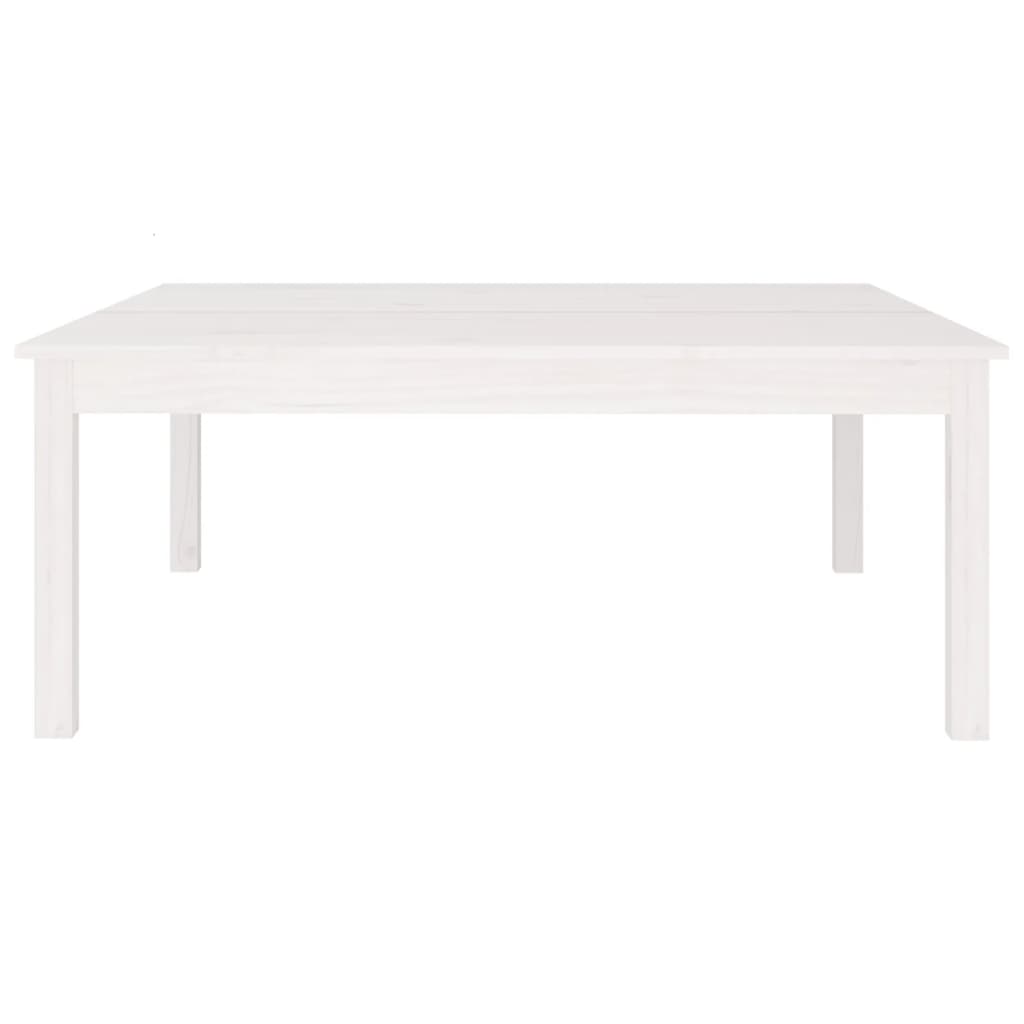 Stolić za kavu bijeli 100x100x40 cm od masivne borovine