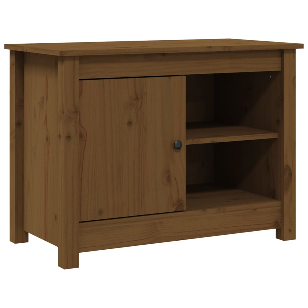 TV ormarić smeđa boja meda 70x36,5x52 cm od masivne borovine