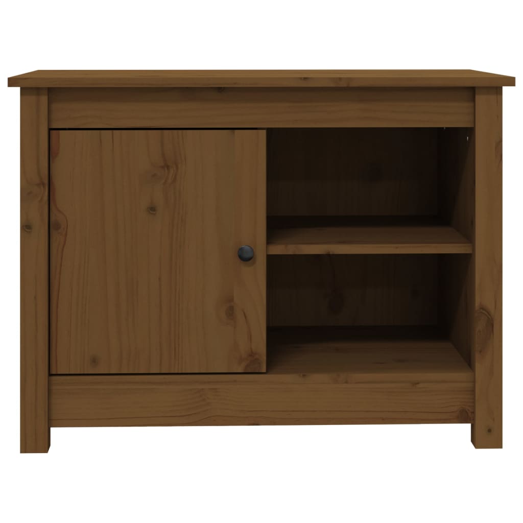 TV ormarić smeđa boja meda 70x36,5x52 cm od masivne borovine