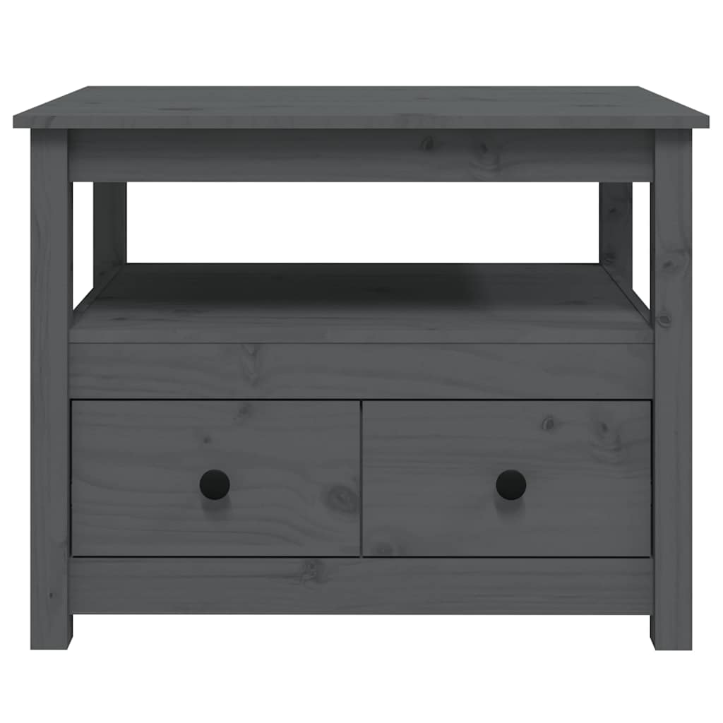 Stolić za kavu sivi 71 x 49 x 55 cm od masivne borovine Siva