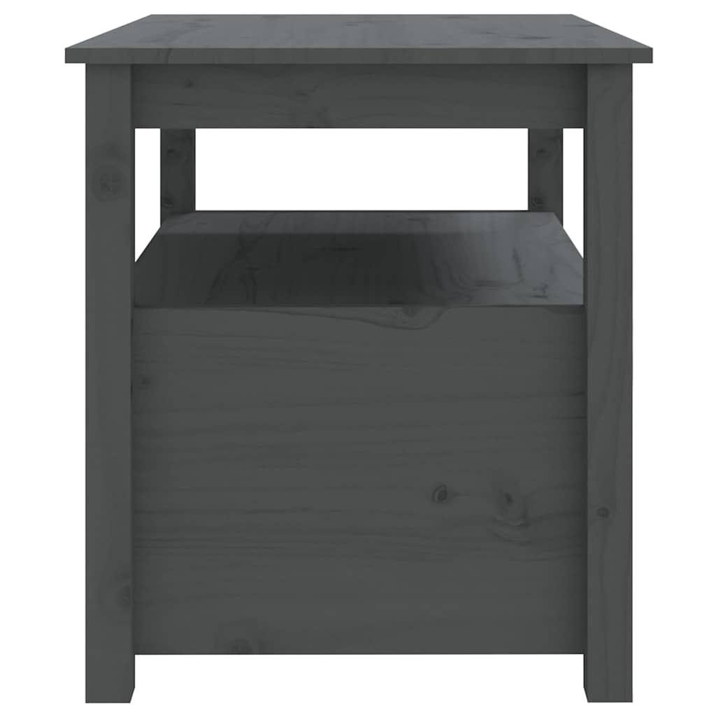 Stolić za kavu sivi 71 x 49 x 55 cm od masivne borovine Siva