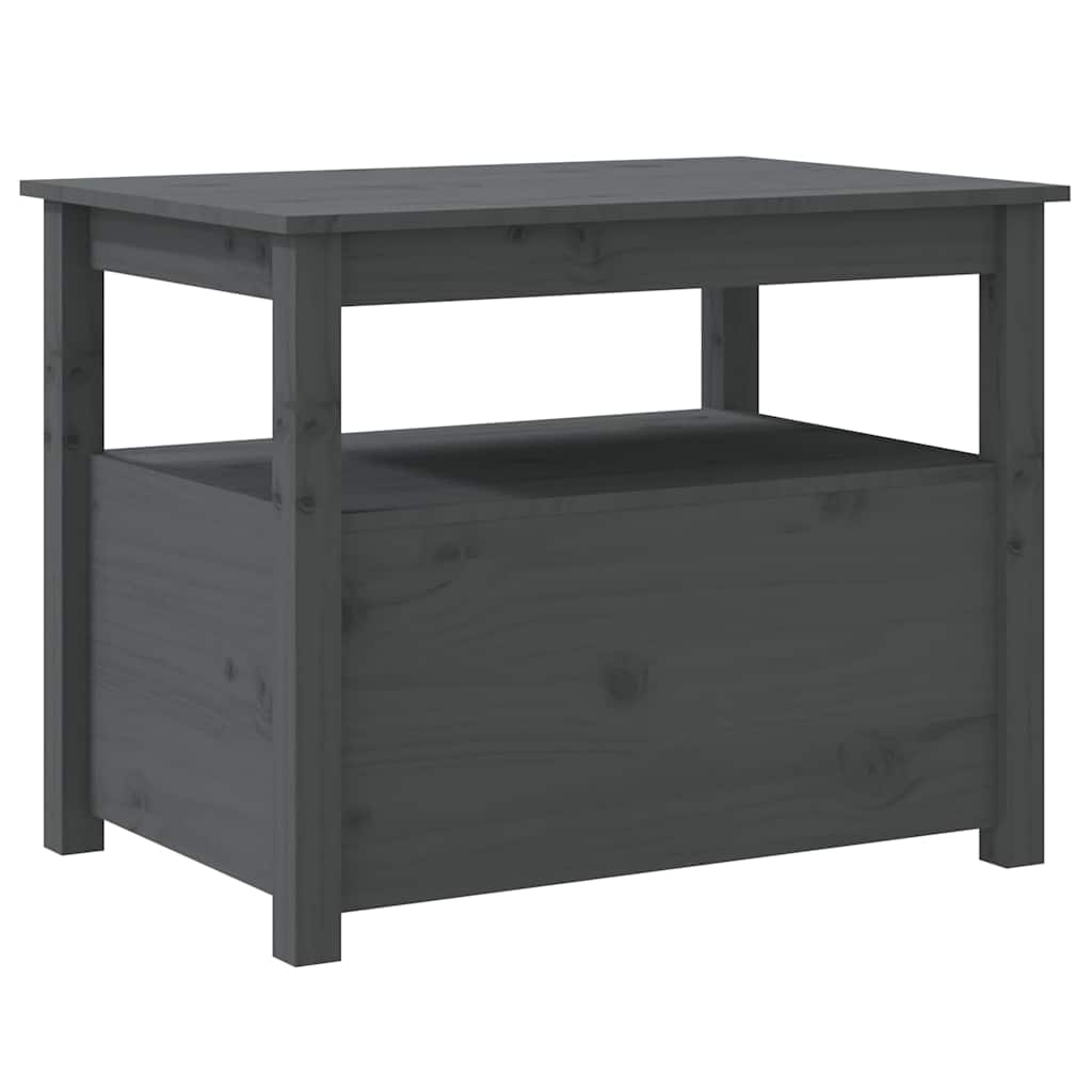 Stolić za kavu sivi 71 x 49 x 55 cm od masivne borovine Siva